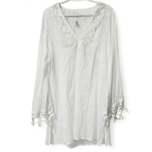 Chio di Stefania D Sheer Chrochet With Crystals tunic